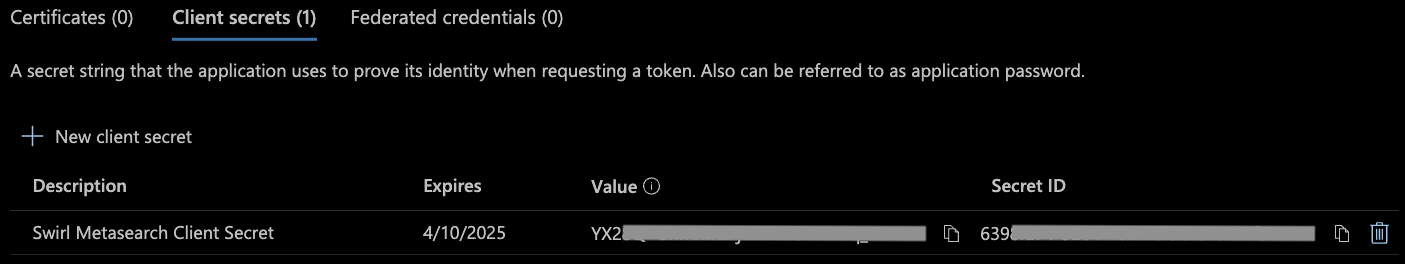 Azure Client Secret 3
